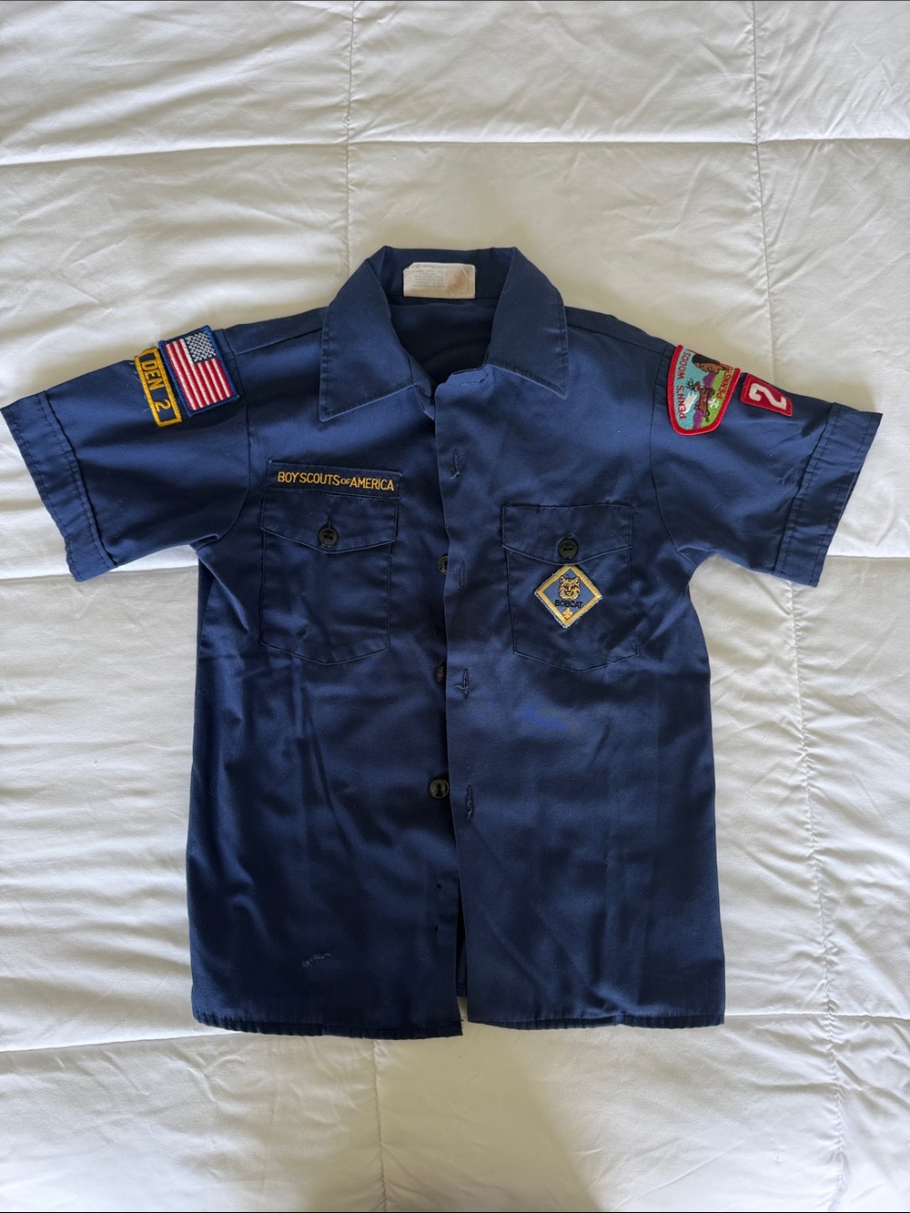 Vintage Cub Scout Navy Short-Sleeve Shirt